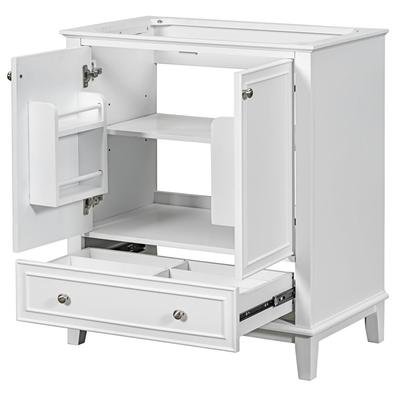 Base de meuble-lavabo simple 29,5 po seulement, Blanc
