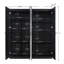 Armoire de rangement moderne Cornelia avec 11 tablettes fixes et réglables noires-567334225