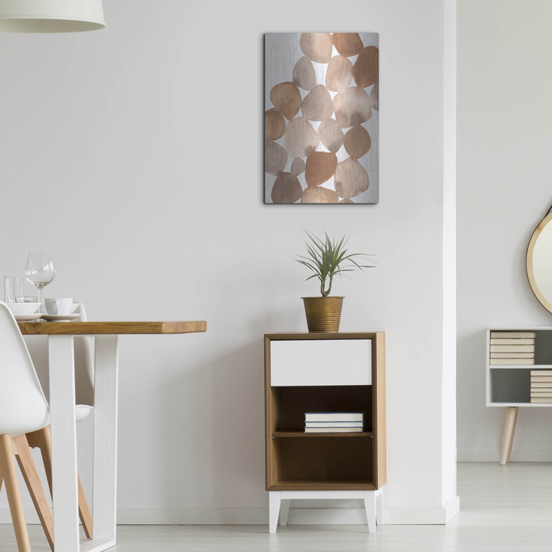 Art mural en métal Ebern Designs «Boho Beautiful 1 Brown» par Moira Hershey, H 24 po x l 16 po
