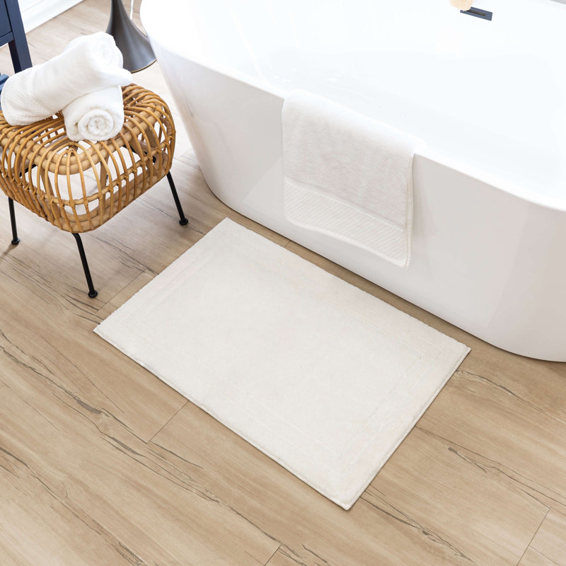 Tapis de bain tricoté, L 24 po x L 40 po, Blanc