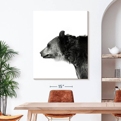 Tête d'ours monochrome