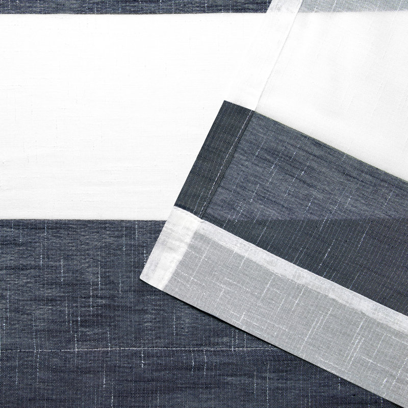 Ghevont Sheer Curtain Pair, 50" W x 84" L, Indigo