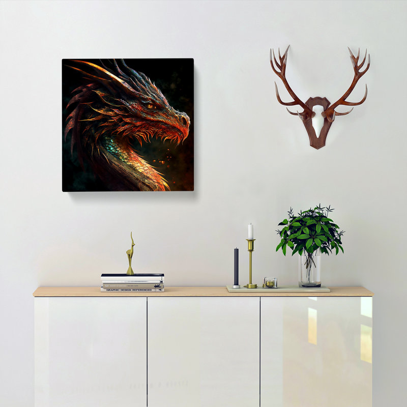 Dragon Digital Art - Wrapped Canvas - Framed Print