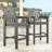 High Quality HDPE Adirondack Patio Bar Stool Arm Chair Set with Central Table-721888408