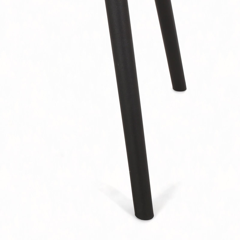 Chaises de salle à manger d'extérieur, mélange de plastique toutes saisons, motif à losanges perforés (ensemble de 2), Noir