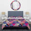 Motif de patchwork multicolore - ensemble de housse de couette abstrait - microfibre de polyester-1414502917