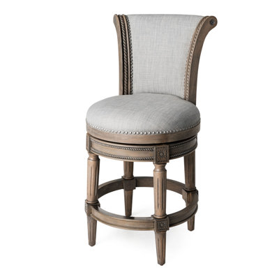 Maven Lane Pullman Stool with Fabric Upholstery