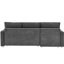 Canapé-lit 90 po avec méridienne et housse en velours côtelé beige lavable Housse de rangement convertible de 51 po de largeur-1752210421