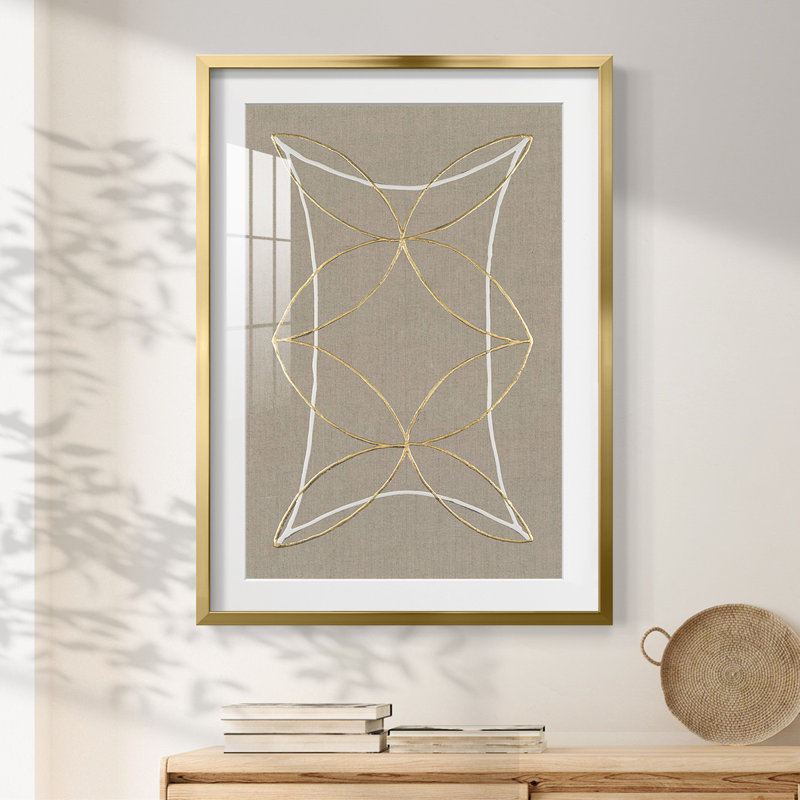 Hyperbole II - impression encadrée, H 28,5 po x l 20,5 po, Doré