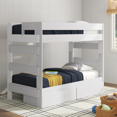 Decimus Kids Twin Over Twin Bunk Bed with Drawers