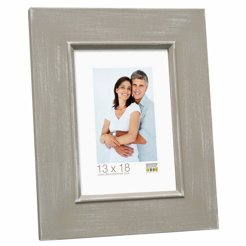 Wood Bevelled Picture Frame, 19.69" x 27.56", Beige