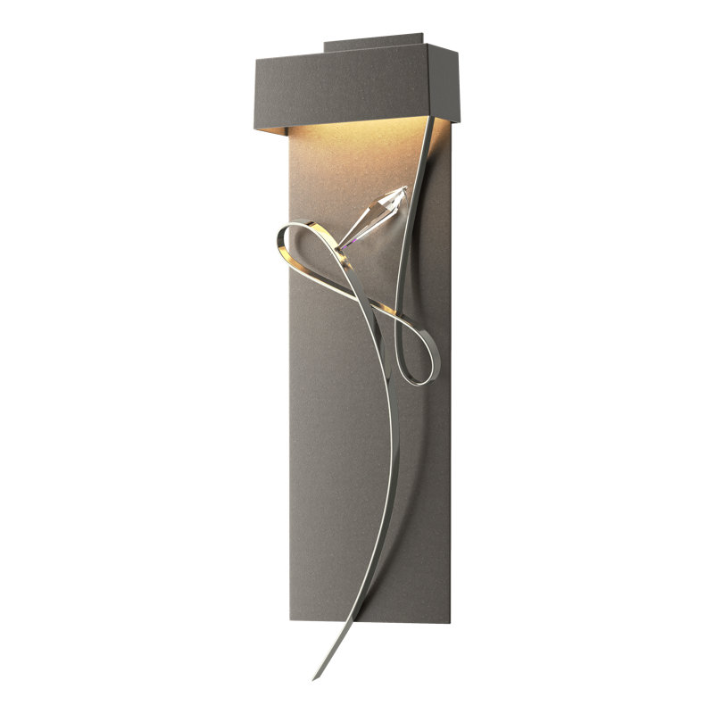 Rhapsody 1-Light LED Flush Mounted Sconce, Dark Smoke, Sterling