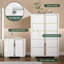 Ensemble de mobilier de chambre pour grand lit 5 pièces, blanc-466013590-466013591