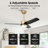 Vaczon 42" Modern Propeller Smart Dimmable LED Ceiling Fan with APP and Remote Control, 3CCT Lights, 6-Speed Reversible DC Motor, Timer, 6"/10" Downrods-2030170506