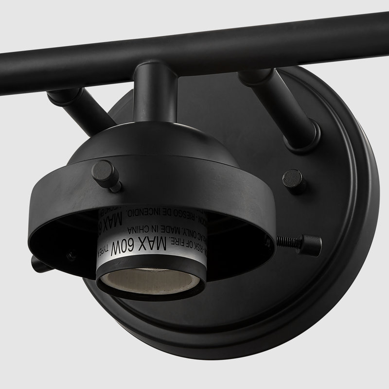 Éclairage pour salle de bain 3 lumières Cordray, Noir mat