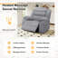 Fauteuil inclinable à bascule pivotant 42 po avec massage thermique, USB et charge de type C de 42 po de largeur-1702915195