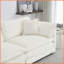 Canapé modulaire en L moderne avec repose-pieds réversible en chenille blanc moderne - confortable et flexible pour le salon-559166960