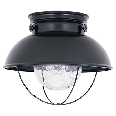 Audrey Seeded Bell Outdoor Semi-Flush Mount