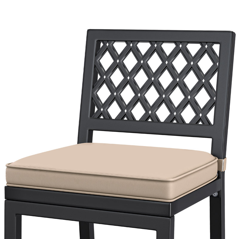 Tabouret de bar rembourré avec structure en métal Jakierra
