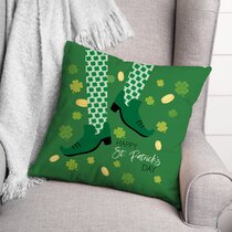 BoredKoalas Funny St. Patrick's Day Pillows Irish Irish You were Naked Pun  Leprechaun Funny St Patricks Day Throw Pillow, 16x16, Multicolor