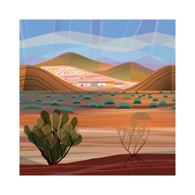 Copper Town, Square 1 Piece Wrapped Canvas Wall Art, 93.98 cm H x 93.98 cm W x 3.175 cm D