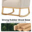 Linen Fabric+ Manufactured Wood Rocking Chair-636193830-636193831