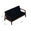 Style Mid-Century moderne en velours bleu marine avec structure en bois et base en bois massif bleu