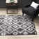 Bethlyn Ikat Ivory/Charcoal Area Rug