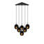 Everglades 6 - Light Black Cluster Pendant
