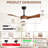 Kemp 42" Modern 3-Blade Brown Ceiling Fan with Light Kit/Remote, Insert DC Reversible for any Modern Room-640729577