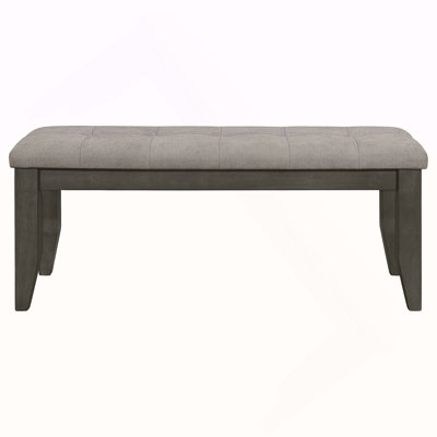 Erskin Dark Grey Upholstered Dining Bench