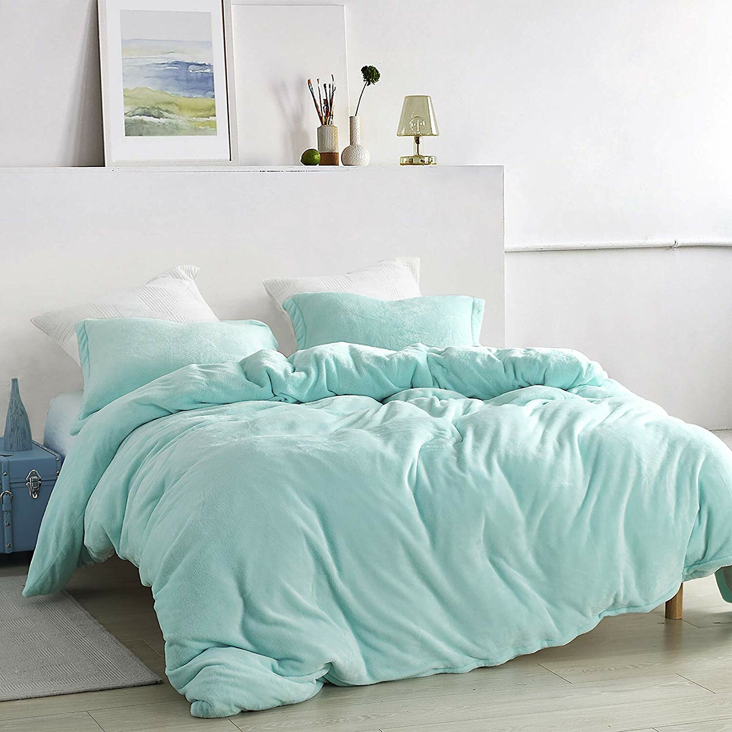 High Quality Dorm Bedding - The Original Plush Coma Inducer Living Coral  Twin XL Comforter with Velvet Pillow Shams