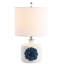 Lampe de table blanche/bleu 18,3 po Nivens