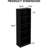 5-Tier Bookshelves Storage Cabinet Black-1538857357