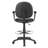 Zem Drafting Stool With Adjustable Arms & Chrome Footring, Black Vinyl