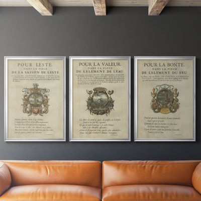 Ex-libris embelli VI - Toile tendue avec châssis sur mesure - 3 pièces