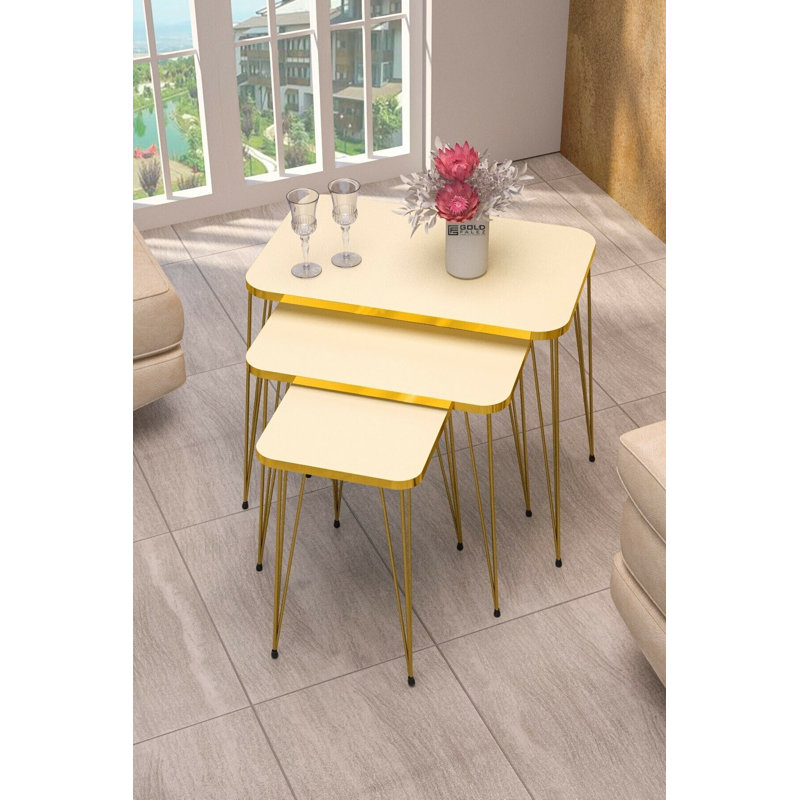 Perine 24cm Console Table, Cream White