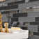 Metallica Interlocking Glass Mosaic Tile in Grey