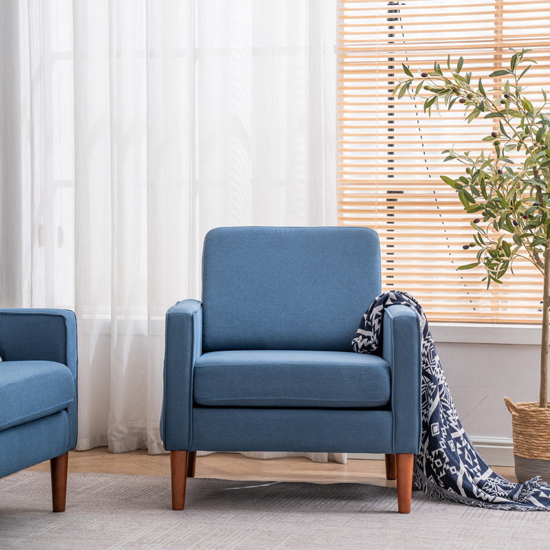 Fauteuil Charliese, Lin bleu