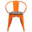 Kesterson Metal Chair with Wood Seat and Arms-1340017044