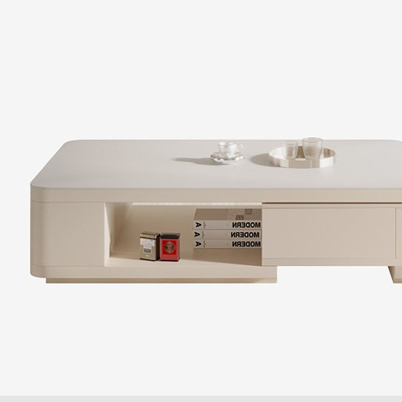Stretchable Creamy Style Coffee Table