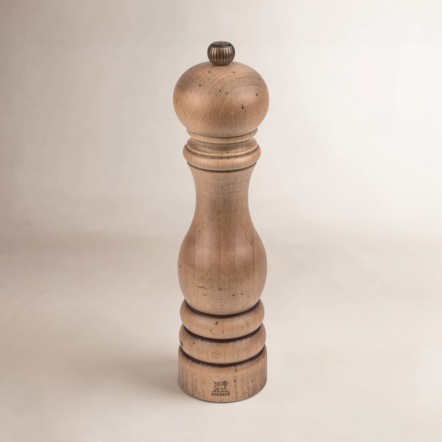 Peugeot Paris Pepper Mill, 8.67" H x 2.25" W x 2.25" D, Natural/Antique Gold