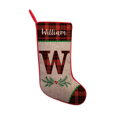 Christmas Personalized W Letter Stocking