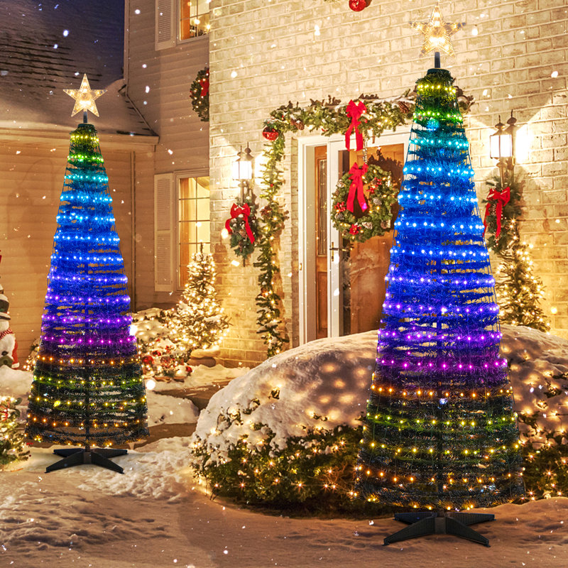 Arbre de Noël vert 6,2 pi avec 282 lumières DEL