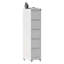Versatile 5 Drawer Metal Vertical File Cabinet with Lock and Wheels, Ideal for Home and Office Document Storage and Organization-1693874769