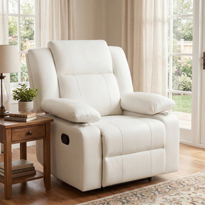34”W Upholstered Swivel Reclining Rocking Chair