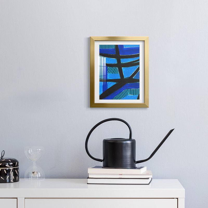 «Invveded Blue», reproduction encadrée