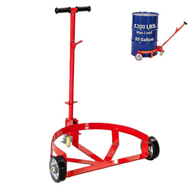 55 Gallon Drum Dolly, 1200 LBS Capacity with Handle and Wheels