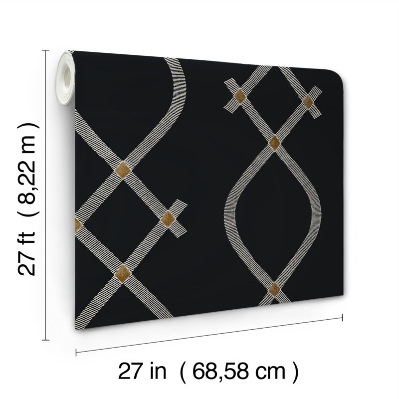 Ellena  Wallpaper, Black