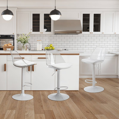 Tabouret de comptoir rembourré pivotant et réglable en hauteur